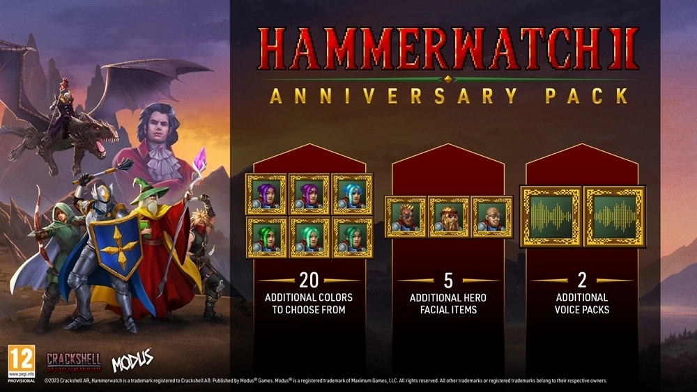 《铁鎚守卫者 Hammerwatch II》将于9月30日上市！ 召集你的英雄，穿越铁鎚城堡的地牢