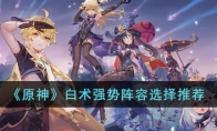 《原神》攻略——白术强势阵容选择推荐